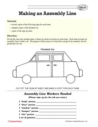 Making an Assembly Line Activity