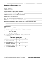 Measuring Temperature II