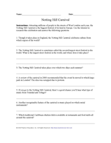 Notting Hill Carnival Worksheet