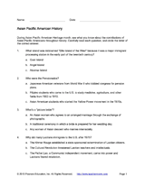 Asian-Pacific-American History Quiz