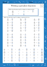 Writing Equivalent Fractions (Grade 4)
